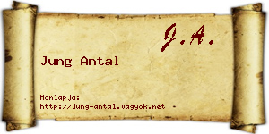 Jung Antal névjegykártya